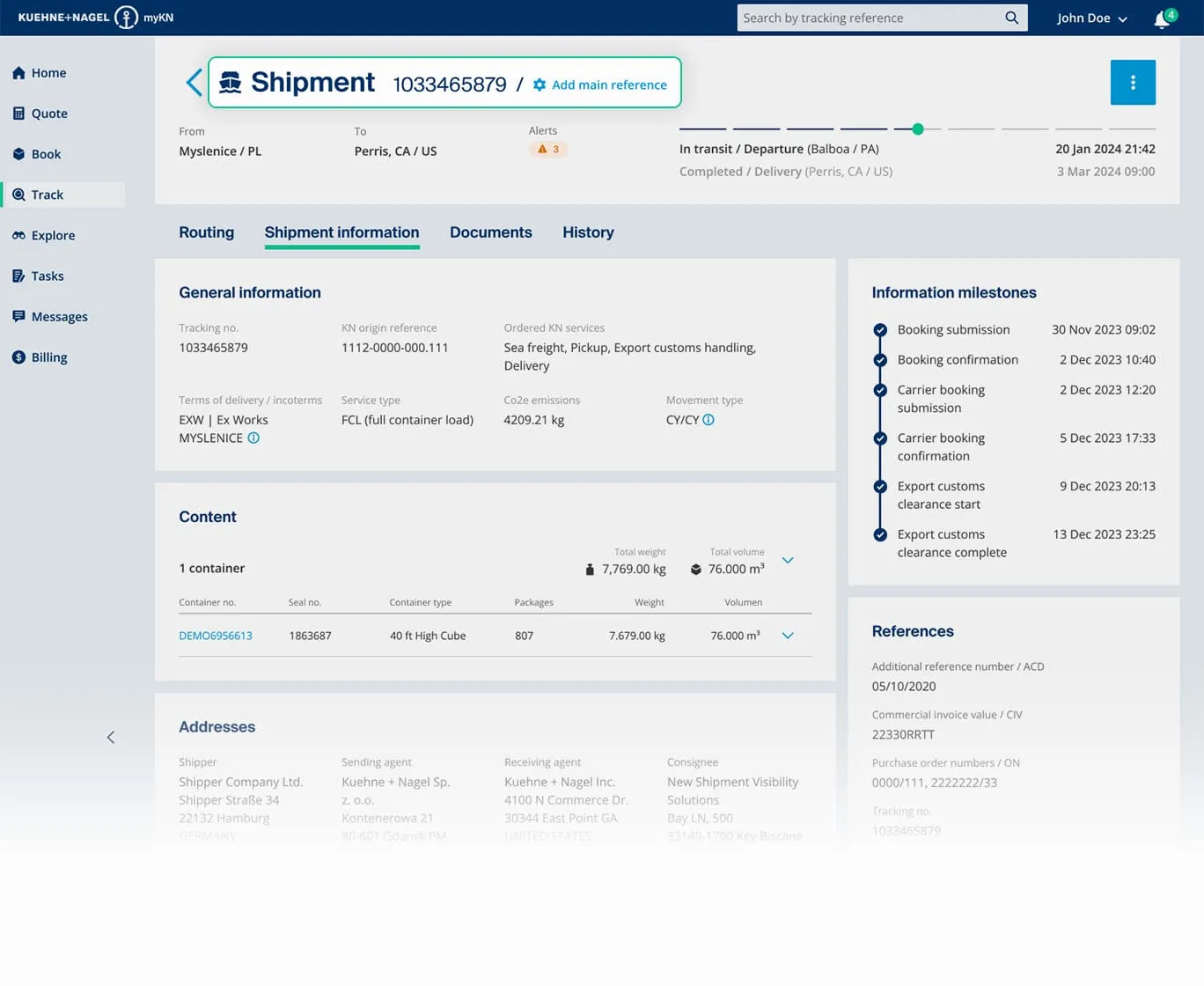 Configure your main reference and identify your shipments even more easily