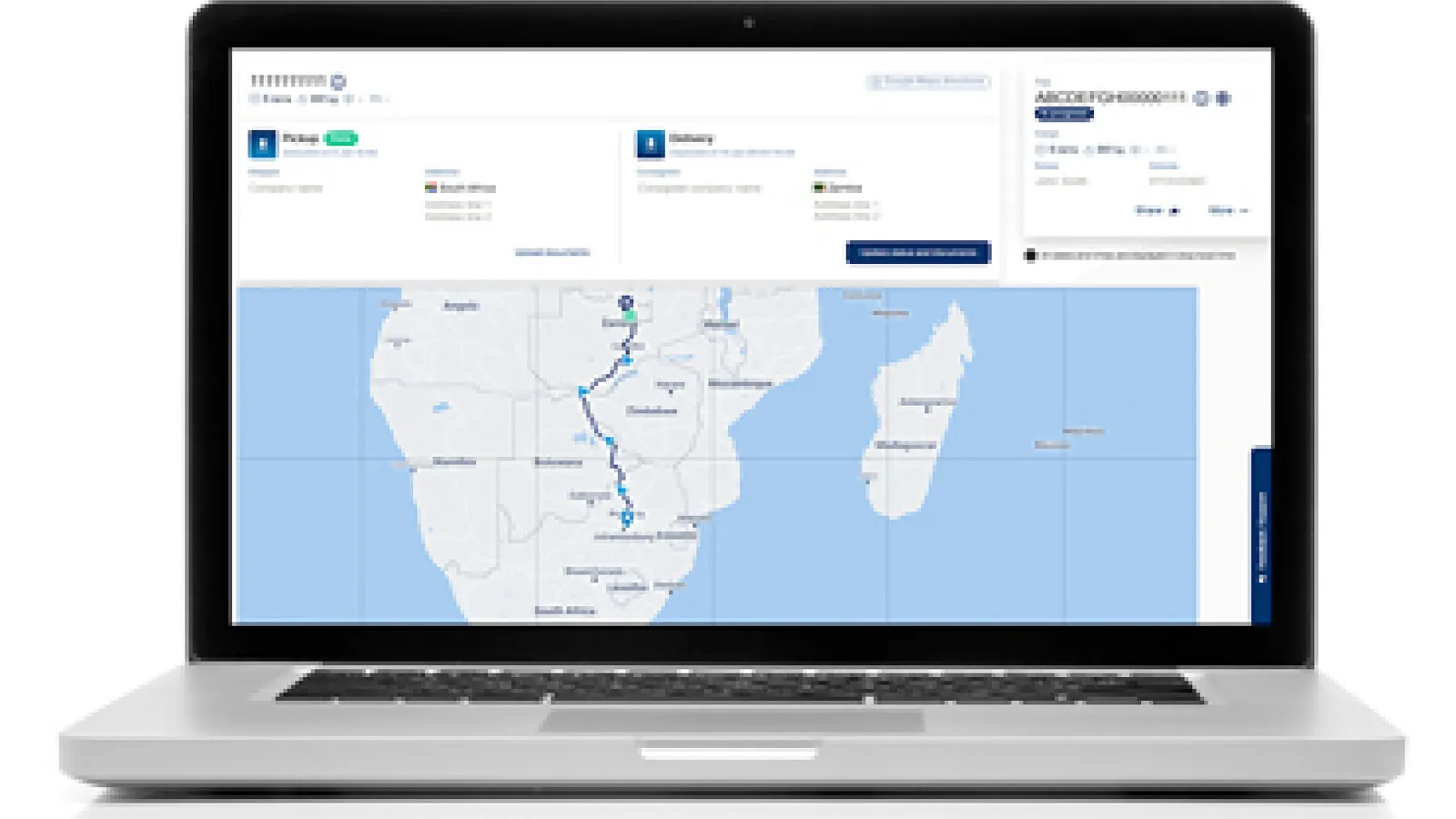Laptop with the map - Road carrier solution