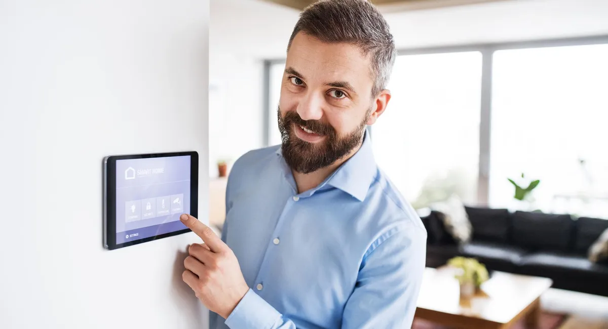 Man with the tablet