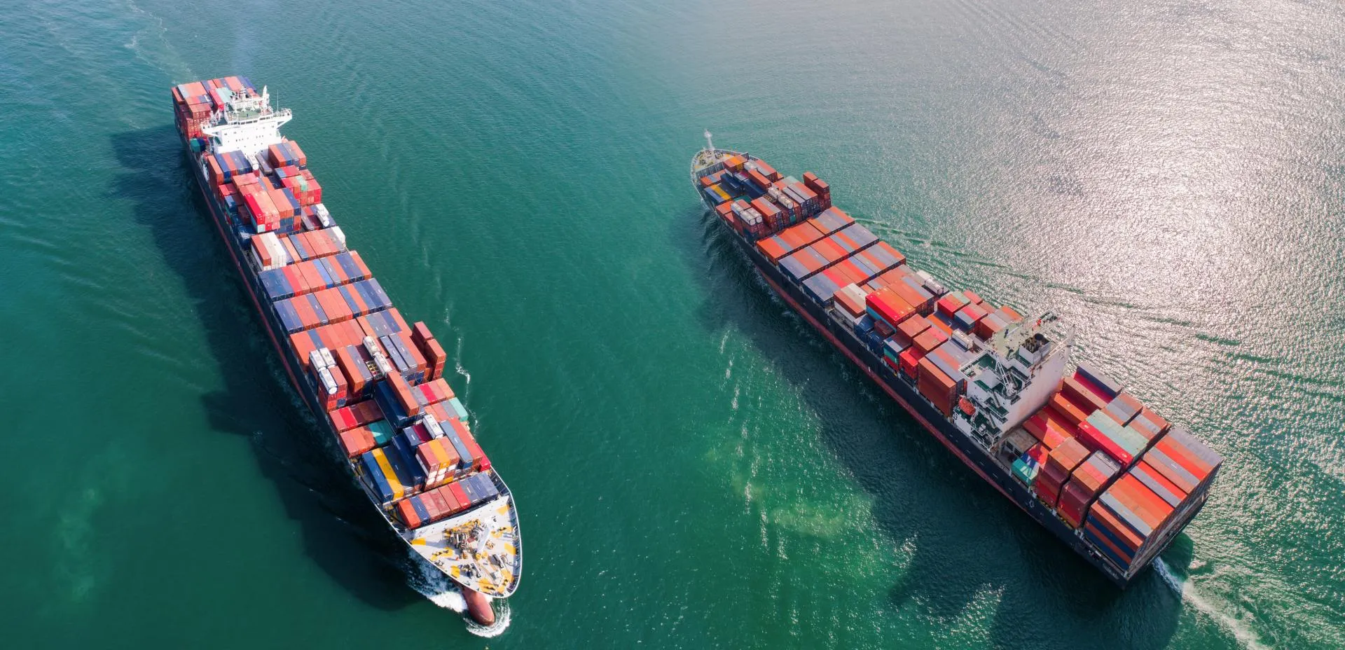 Two containers ships