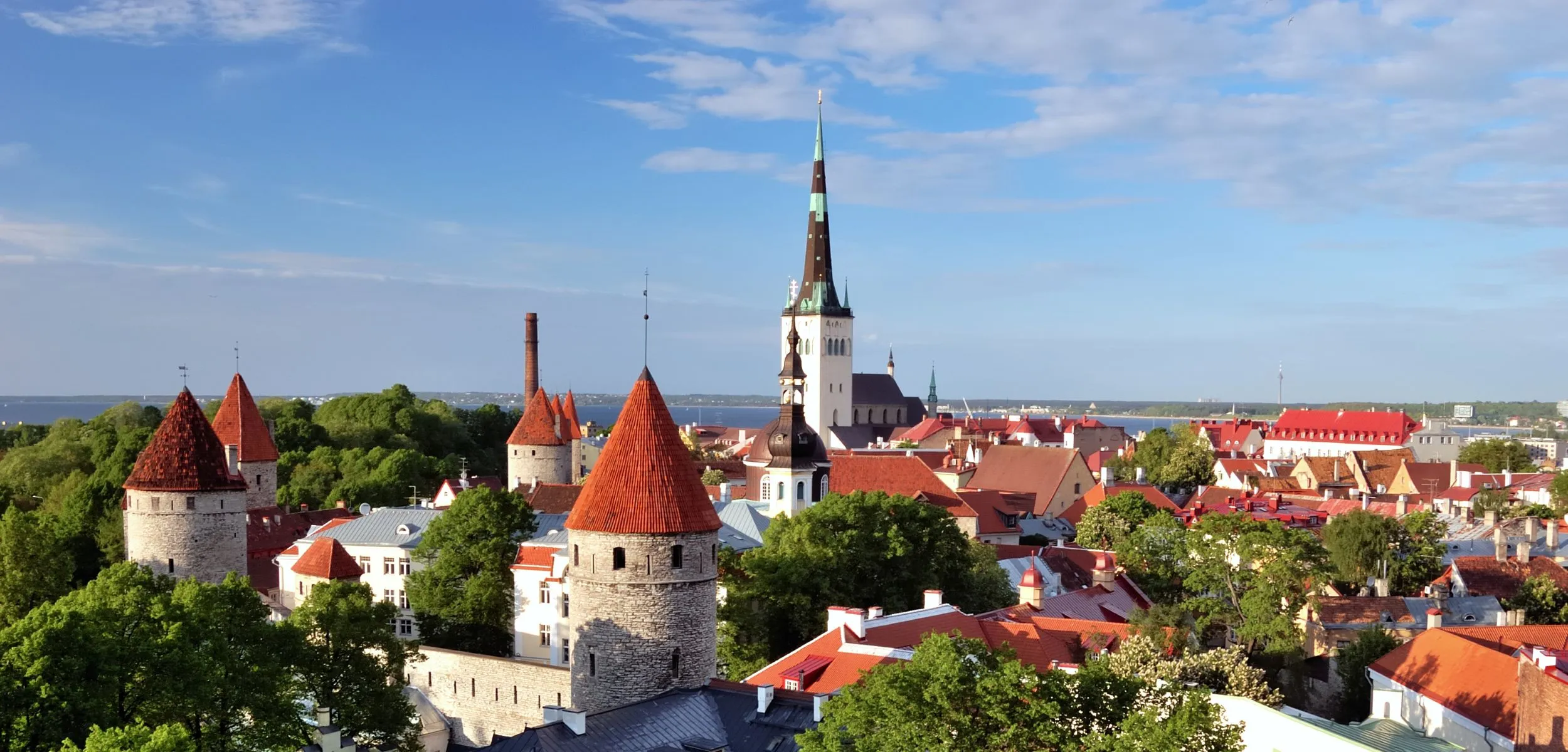 View on Old Tallinn in summer.
