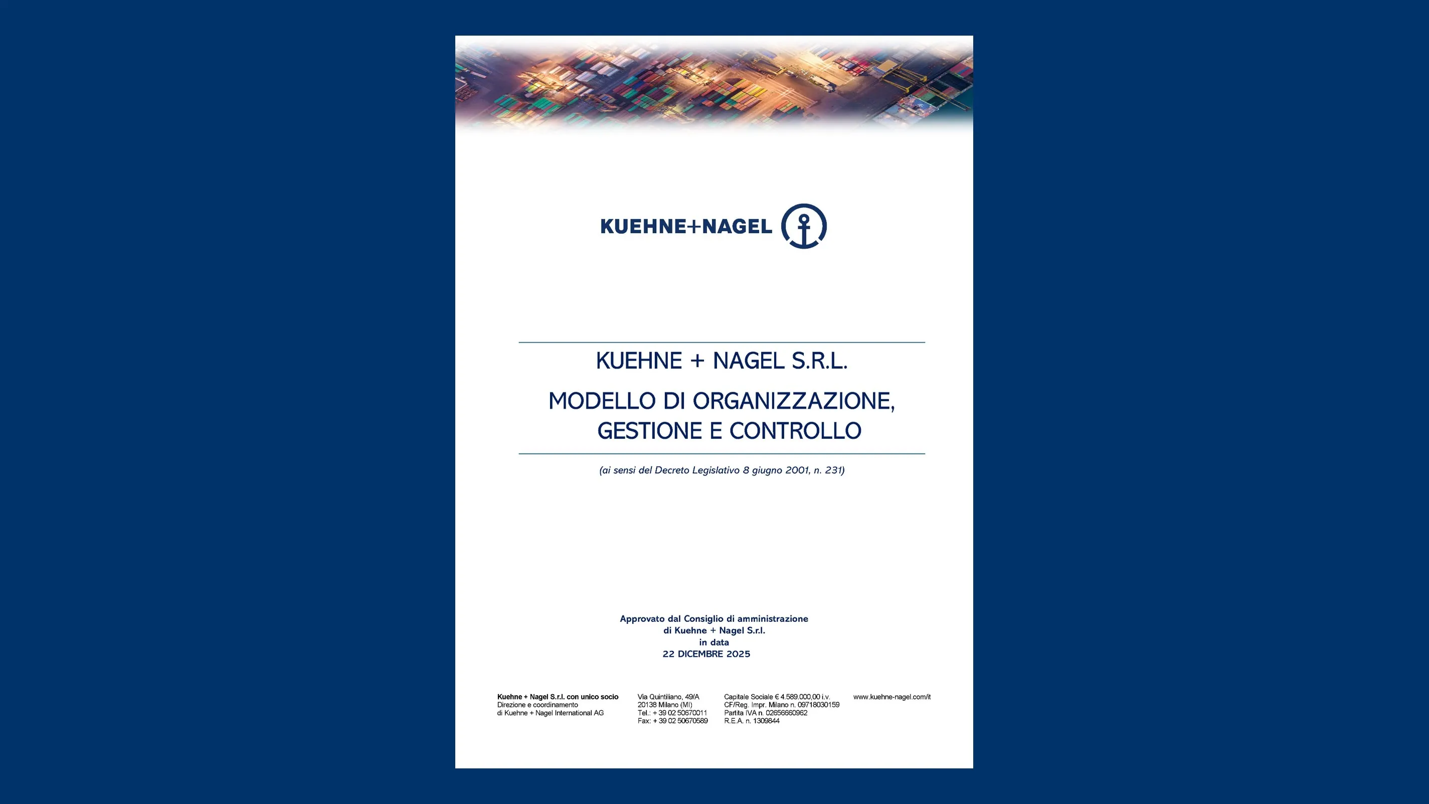 Modello di Organizzazione, Gestione e Controllo ex Decreto Legislativo 8 giugno 2001, n. 231
