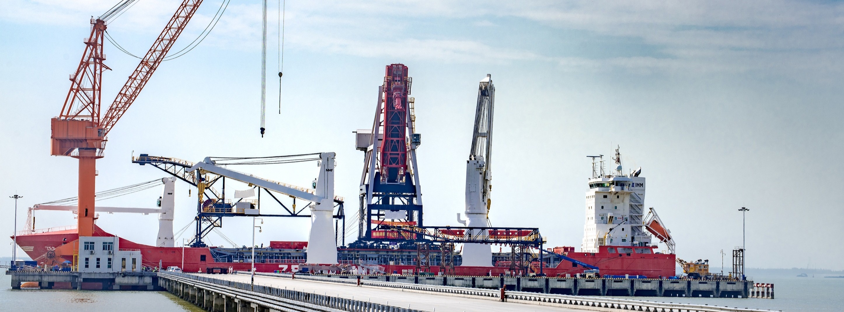 project logistics cargo reflected on a big cargo ship