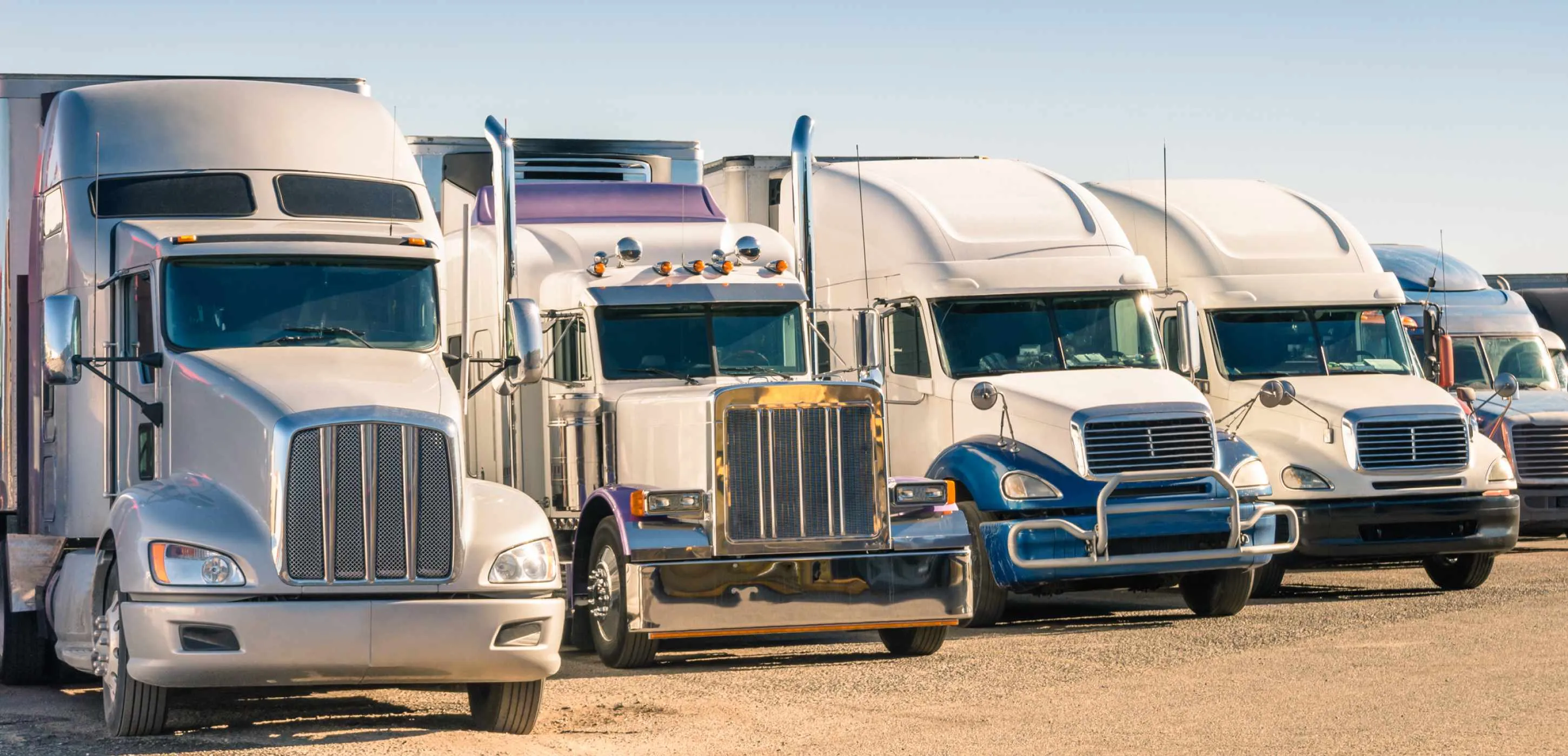Parked trucks