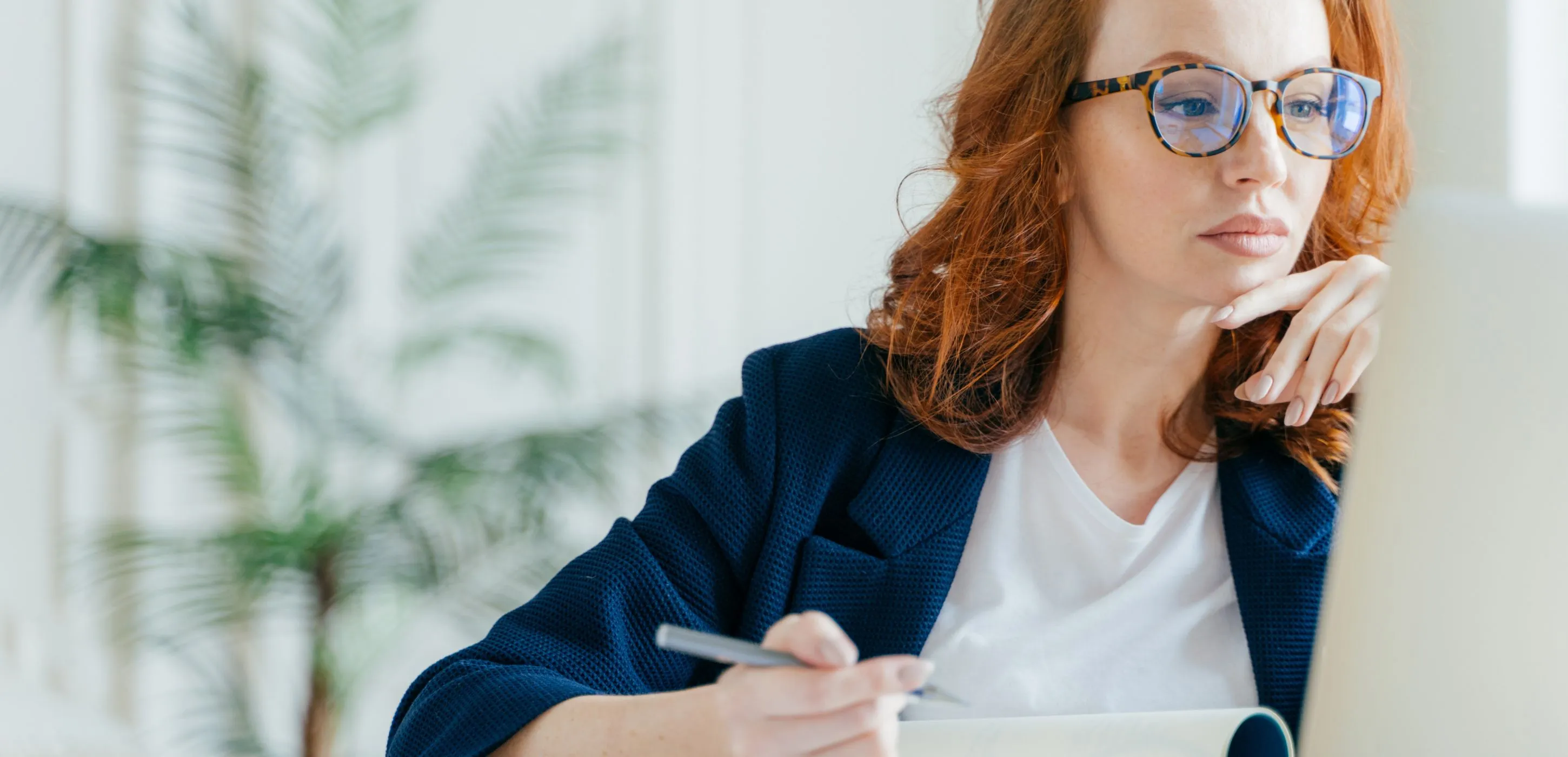 Lady working on computer