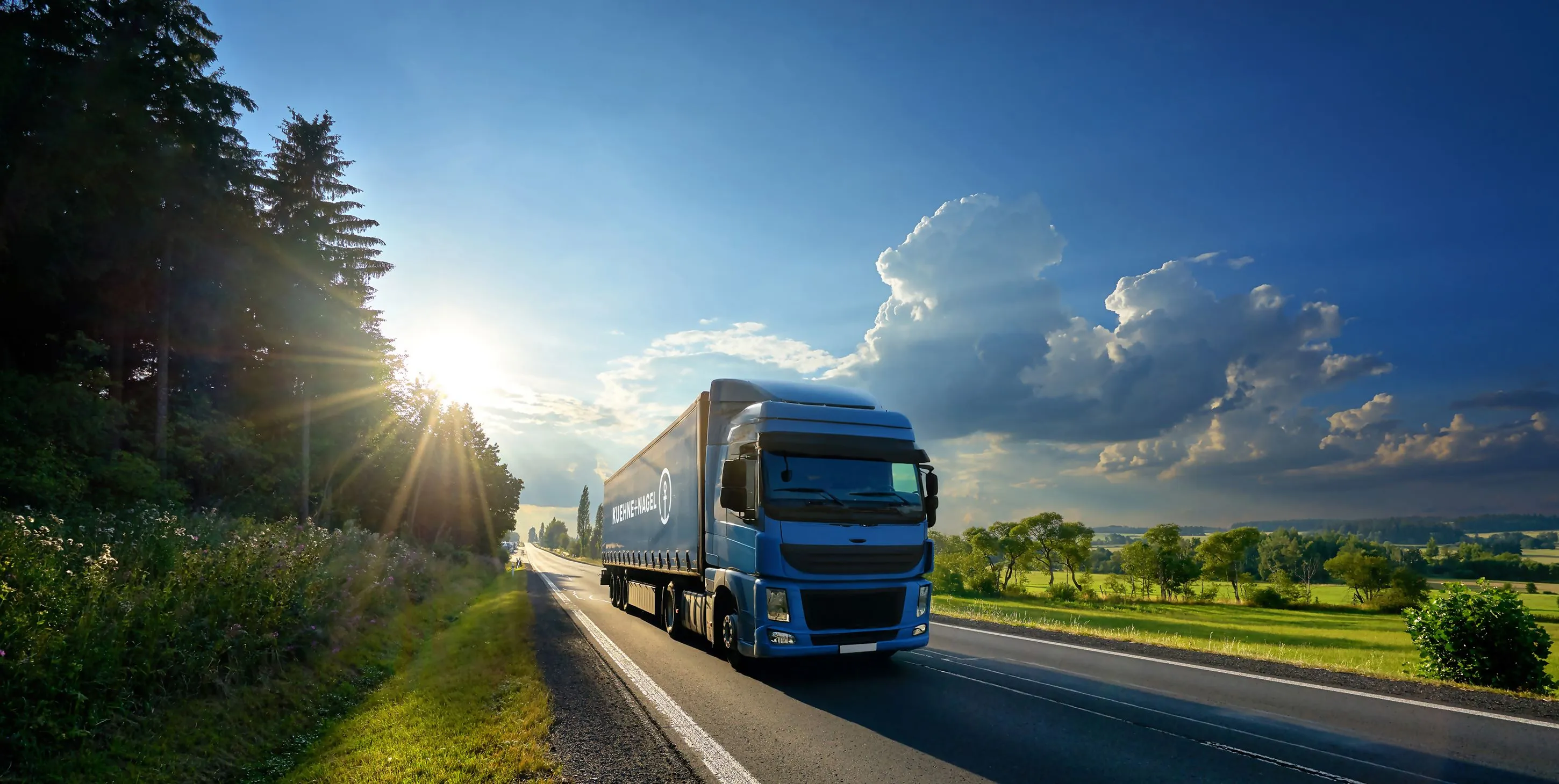 Kuehne+Nagel truck on the road