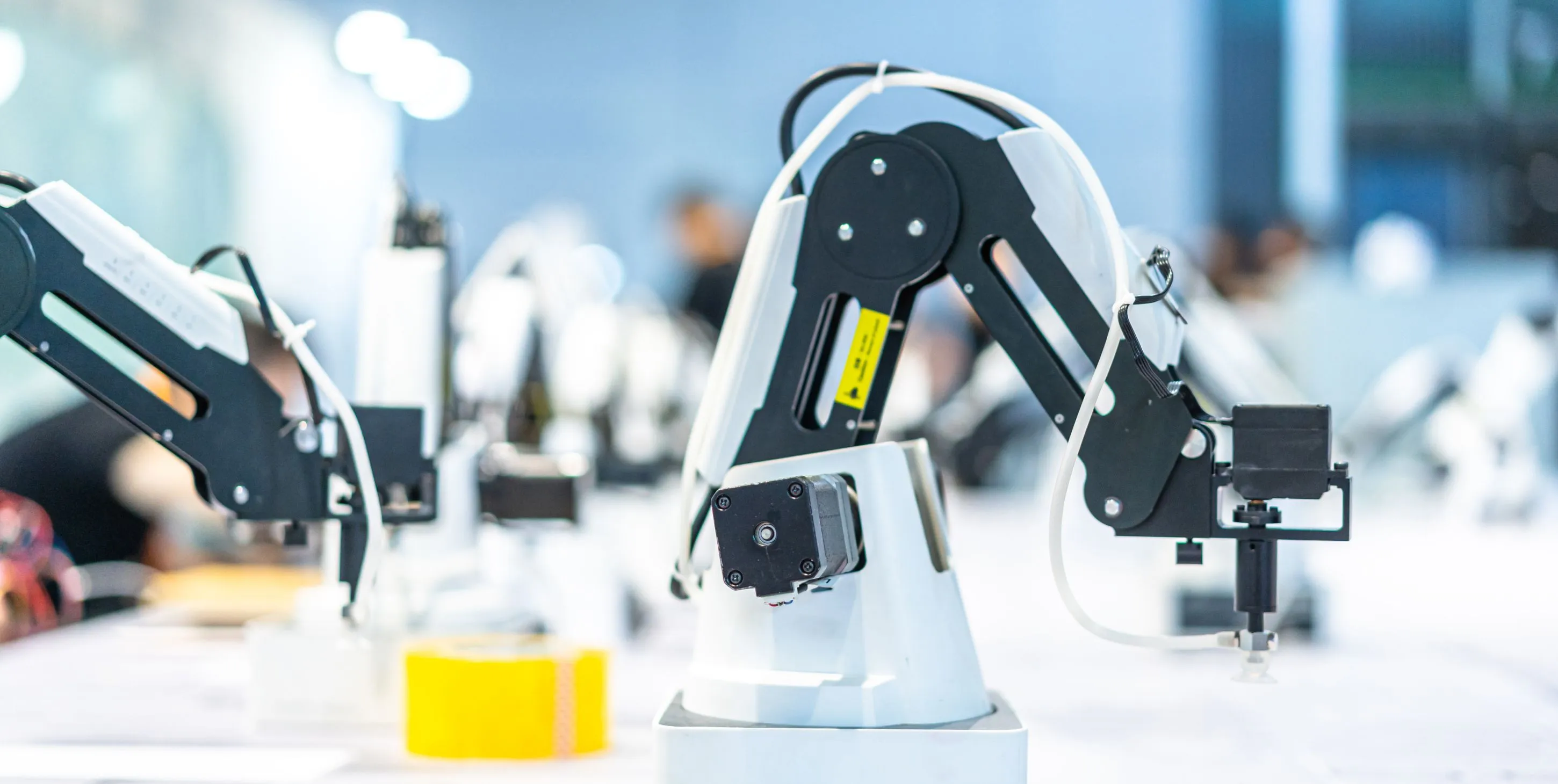 Robot arm in factory