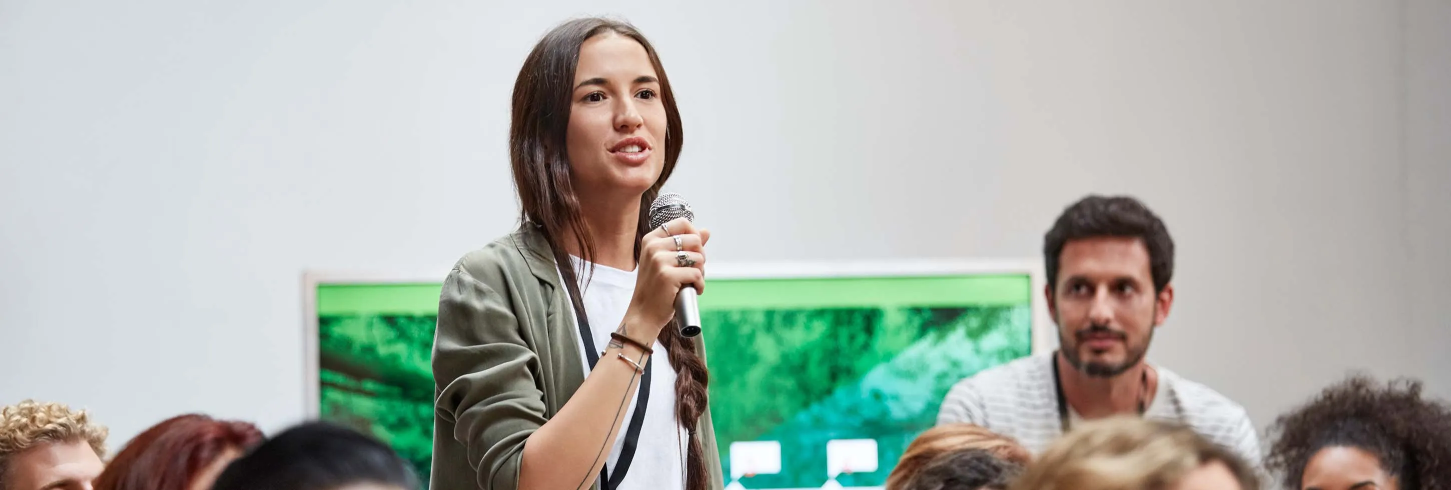 people interested inside on an event a conference