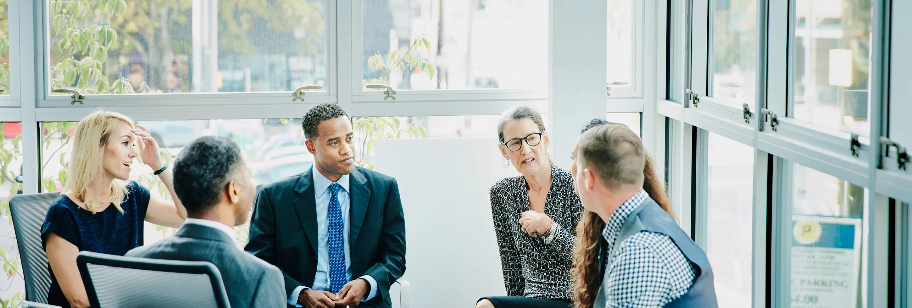 People talking to each other in the office