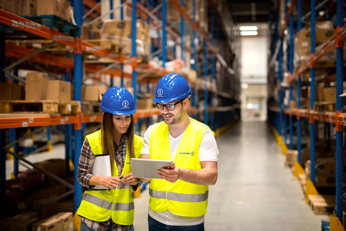 Working together on organising goods distribution in large distribution warehouse