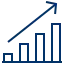 sales performance going up icon