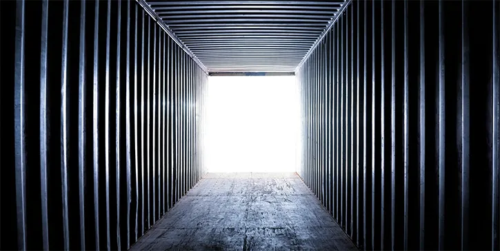 Abstract background, an empty inside shipping container
