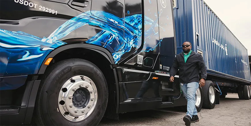 image of Patrick side to the truck and container