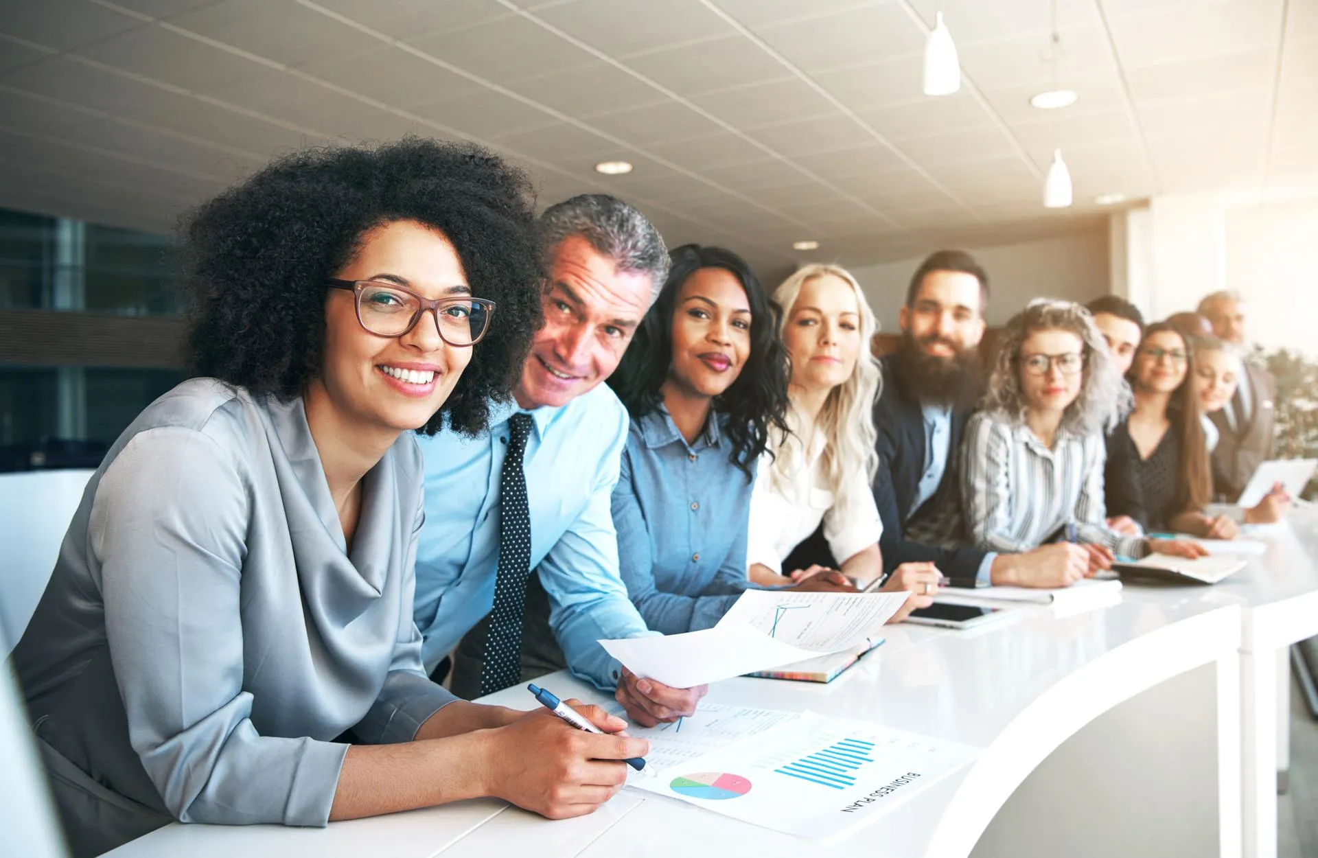 Diverse-corporate-colleagues-at-the-table