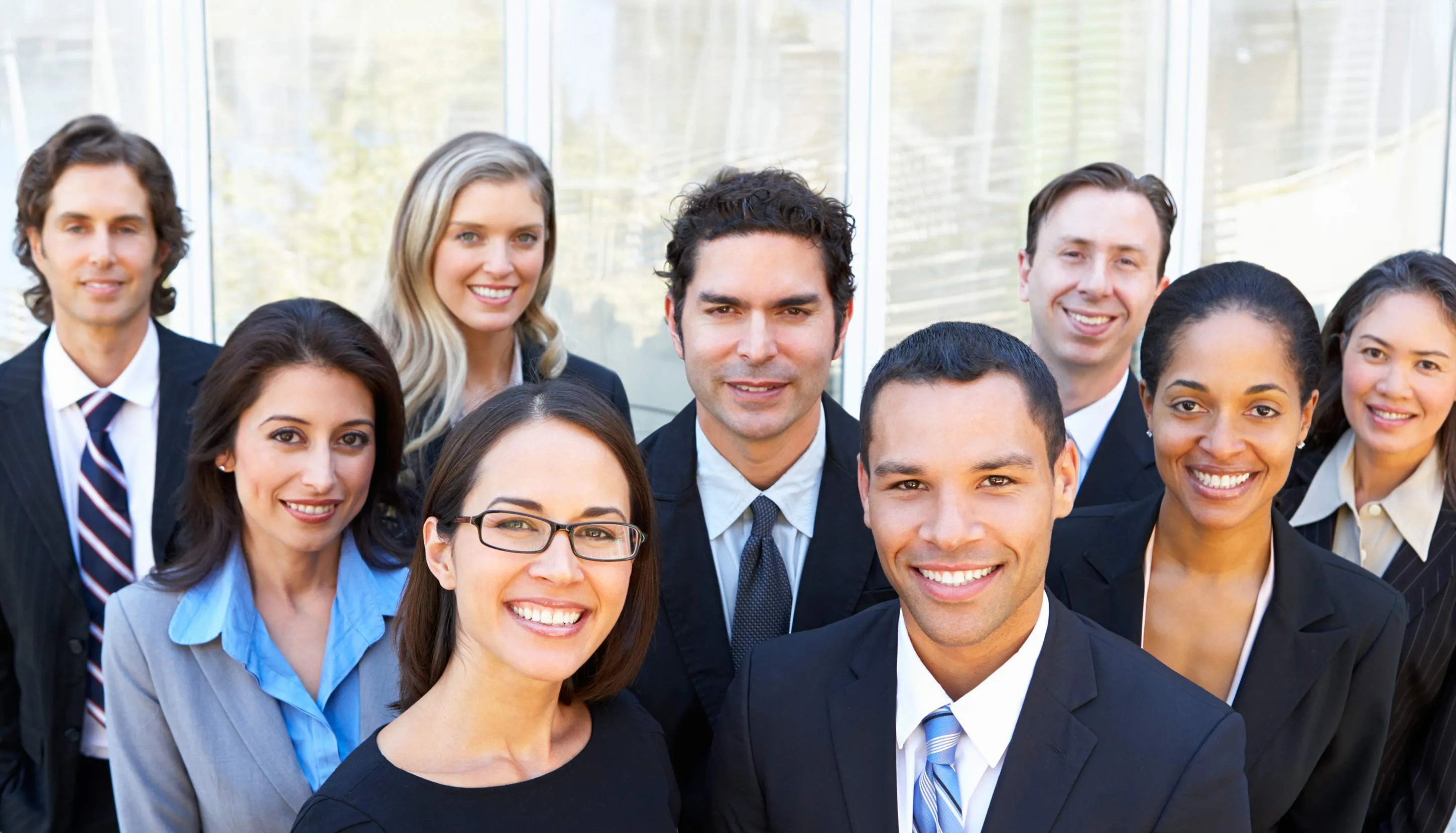 Group of happy employees
