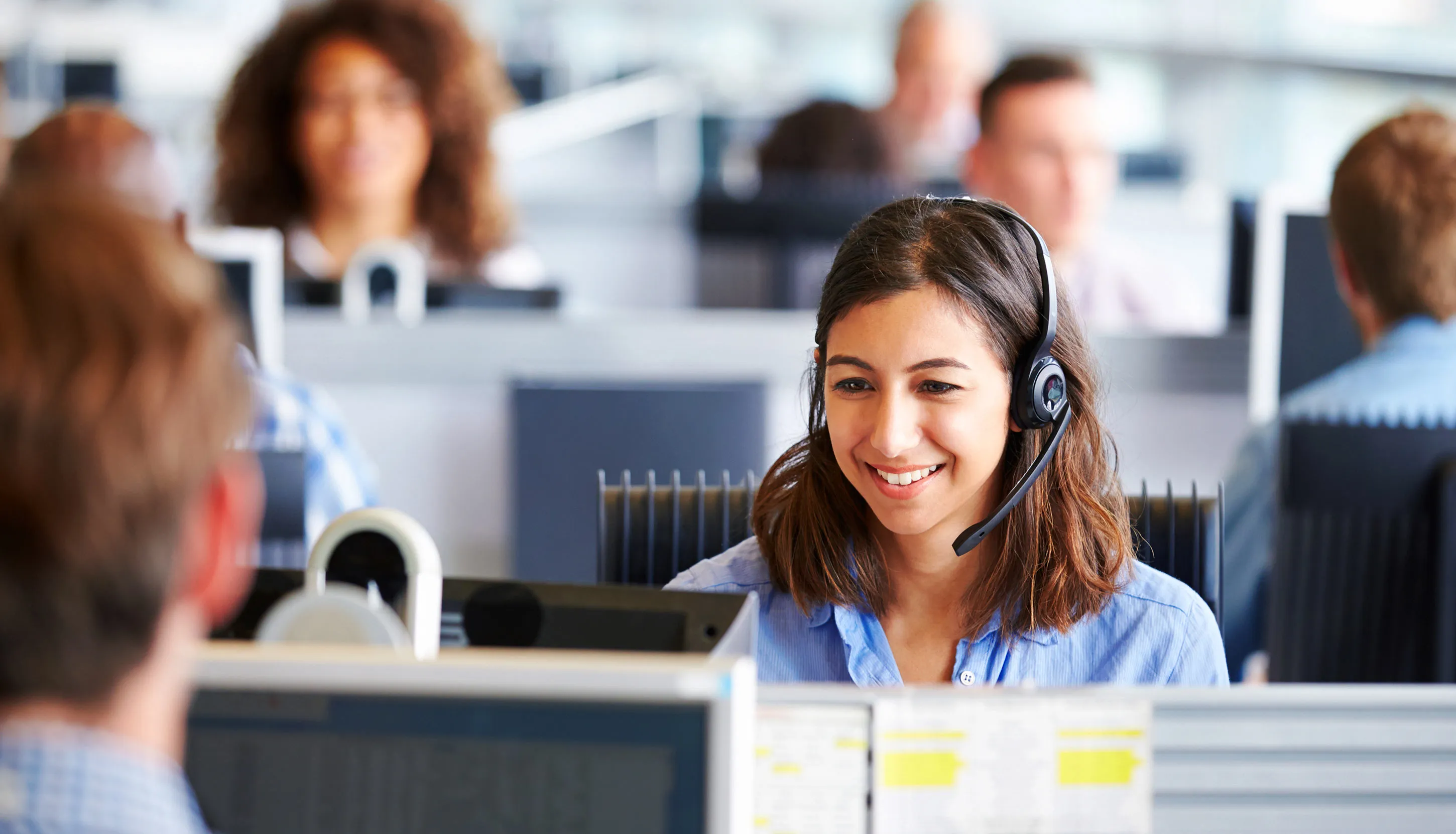 Employees working at the office